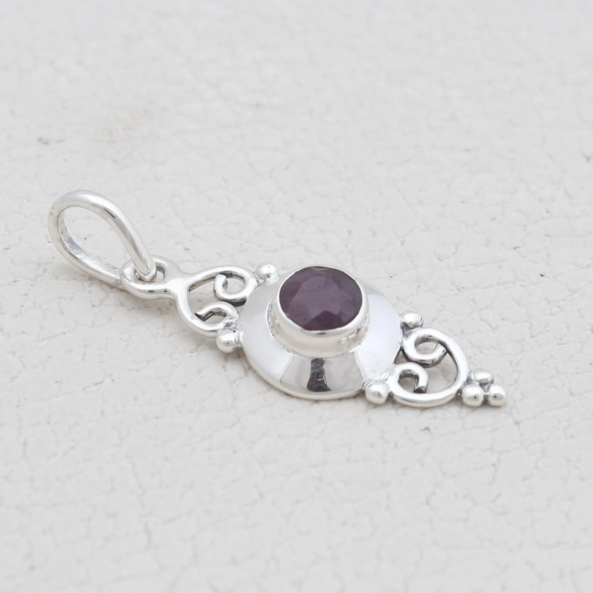 Peridot Silver Minimalist Pendant