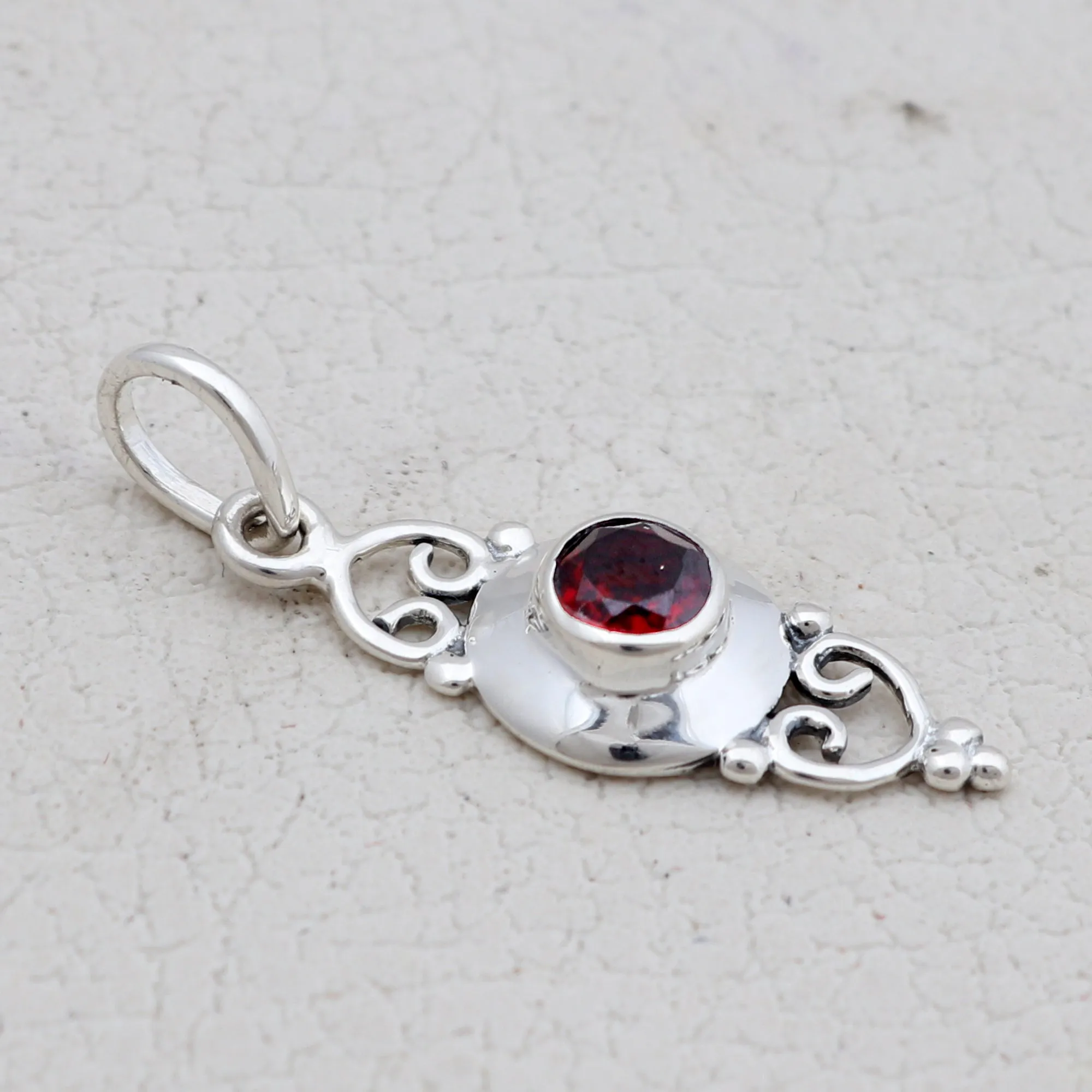 Peridot Silver Minimalist Pendant