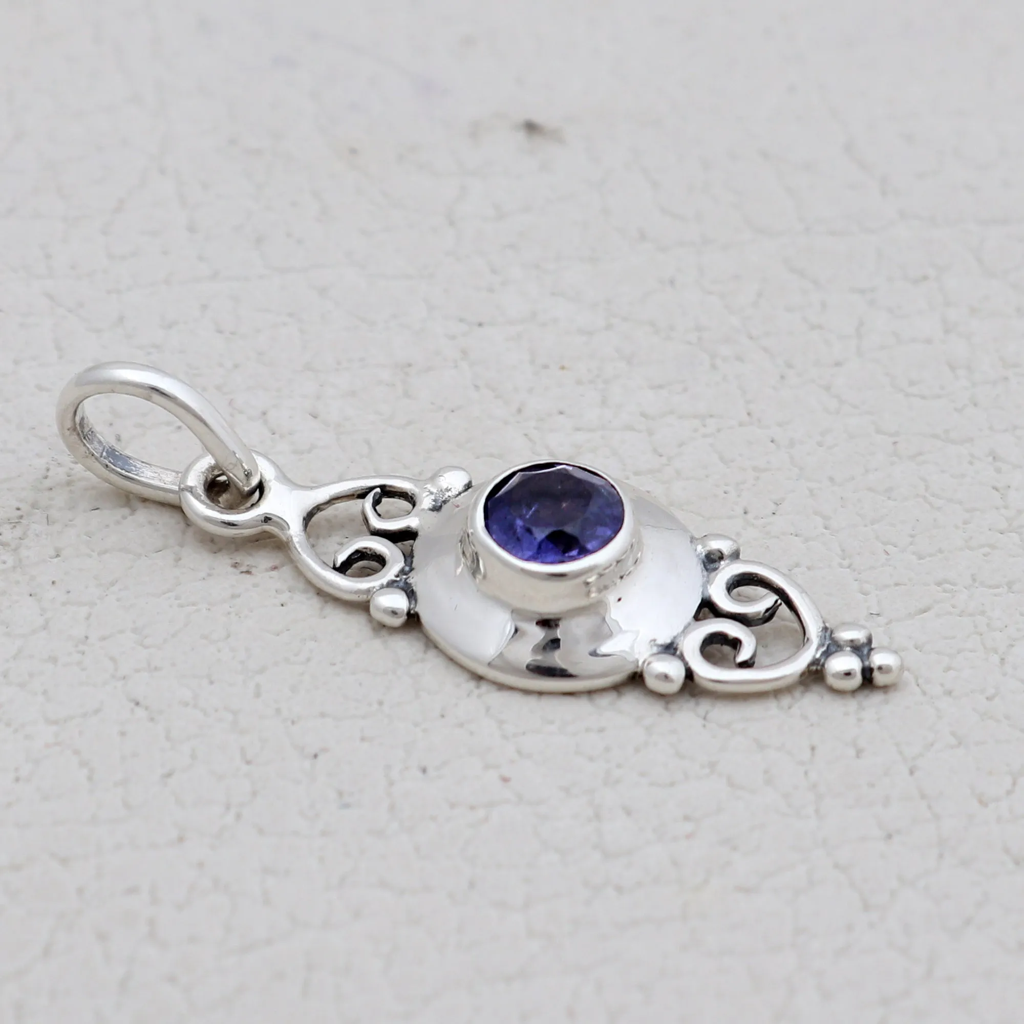 Peridot Silver Minimalist Pendant