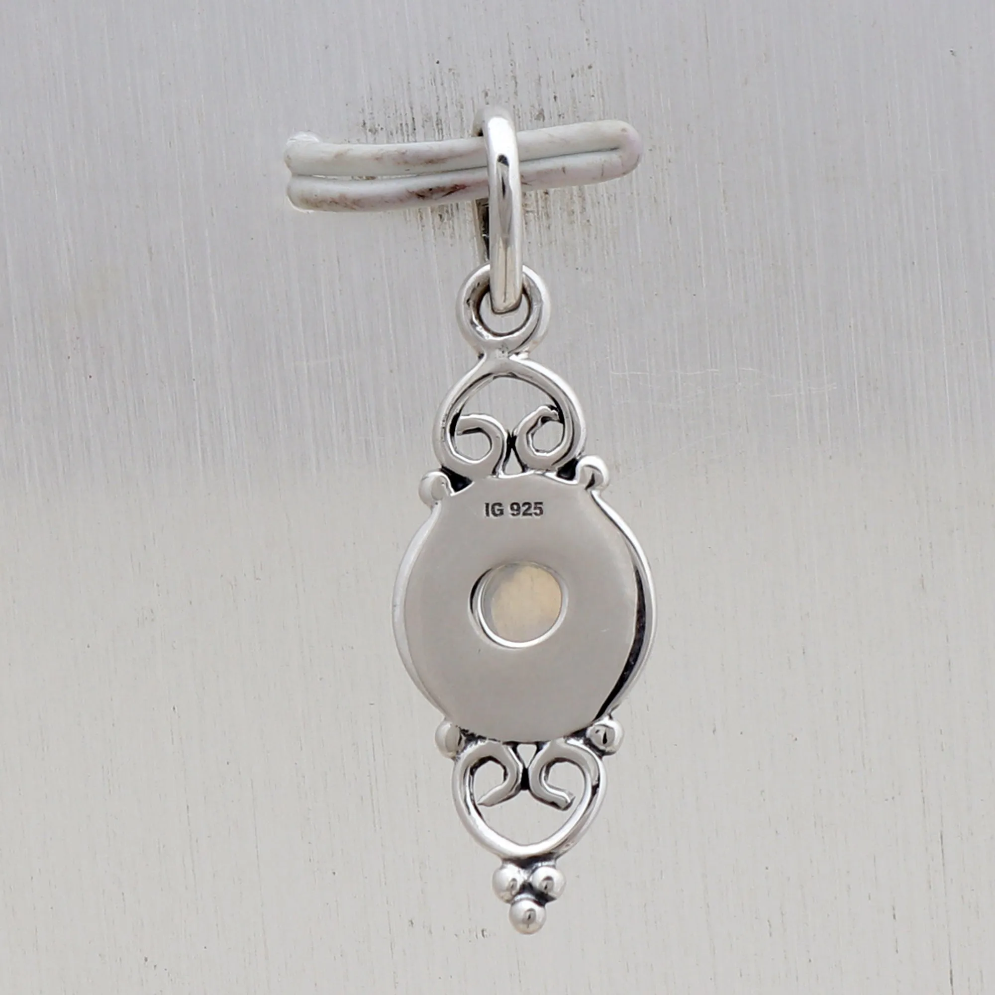 Peridot Silver Minimalist Pendant