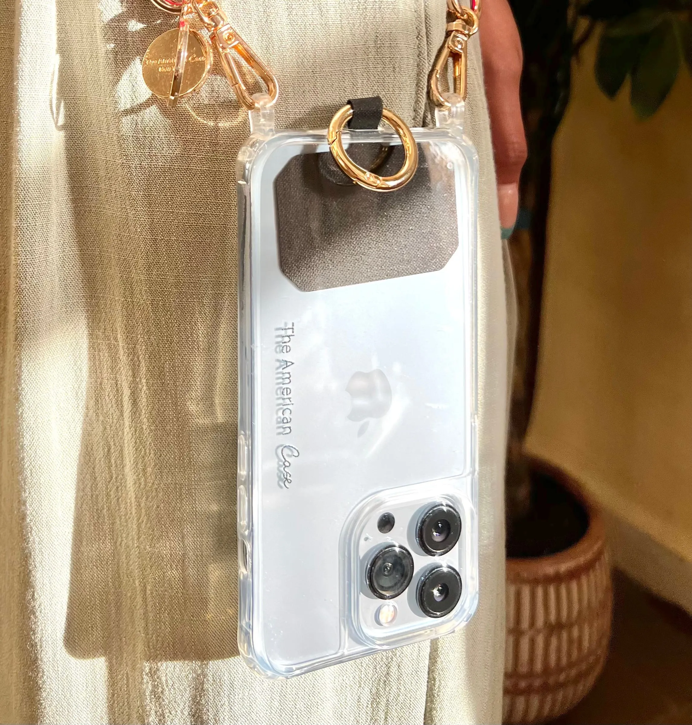 Phone Case Transparent Silicone Shockproof With Loops For Straps