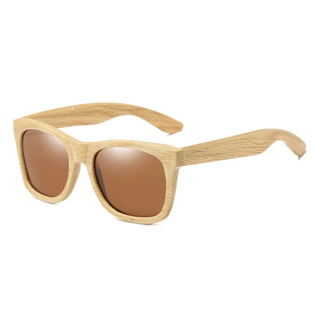 Polarized Bamboo Sunglasses Pilot Shape