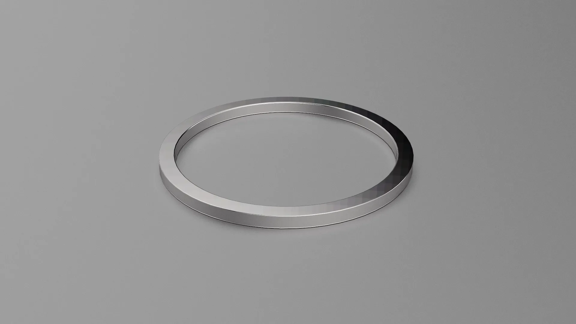 Polished Sterling Silver 1mm Flat Wedding Band