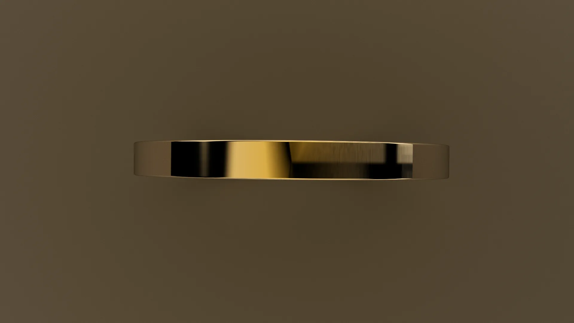 Polished Yellow Gold 2mm Flat Wedding Band
