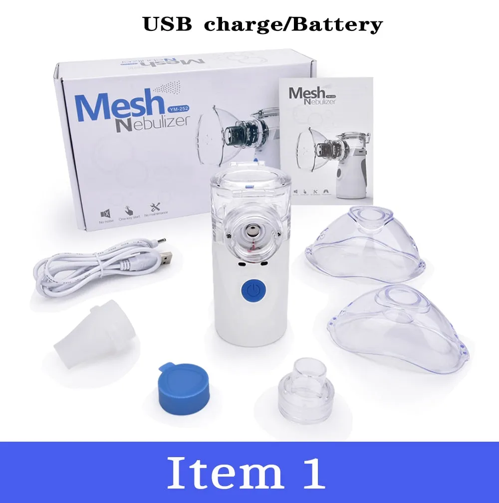 Portable Mesh Nebulizer &  Ultrasonic Steaming Inhaler