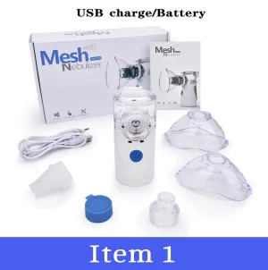 Portable Mesh Nebulizer &  Ultrasonic Steaming Inhaler