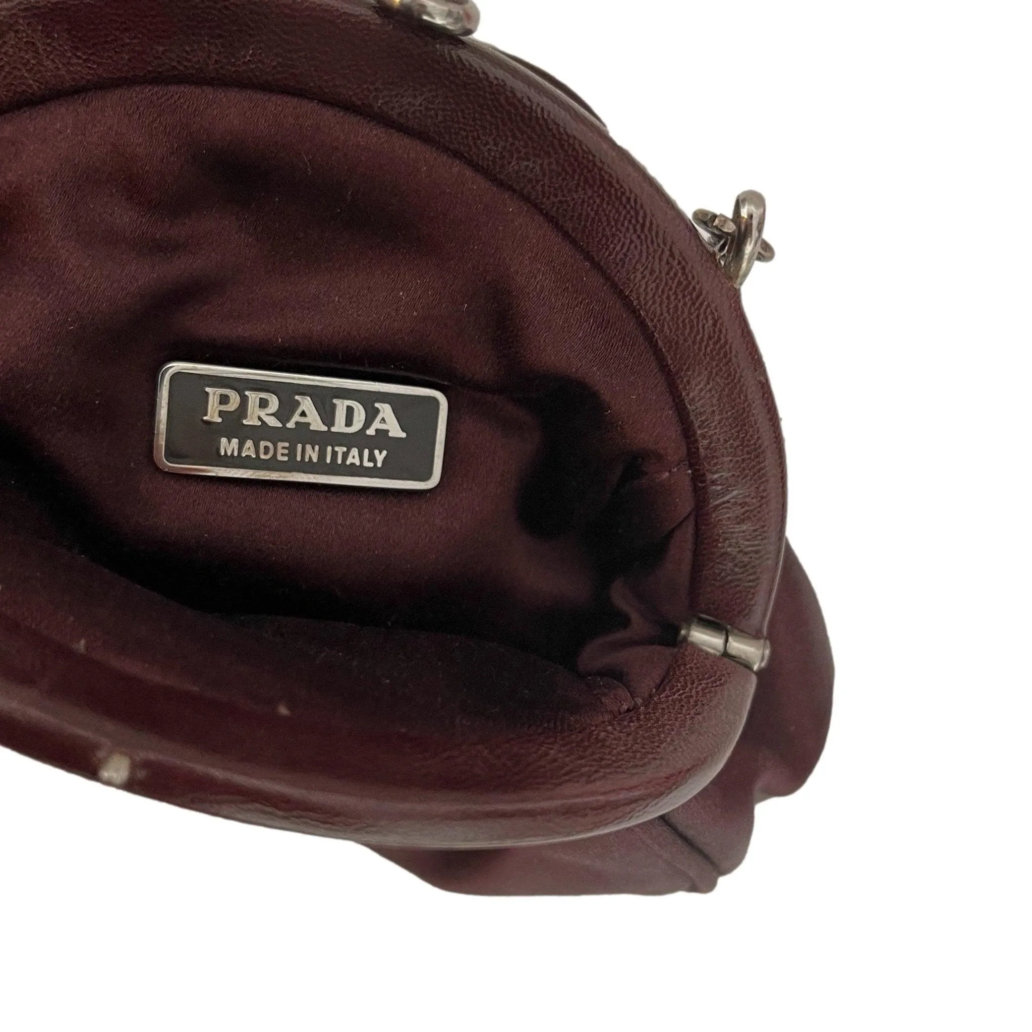 Prada Maroon Mini Chain Bag