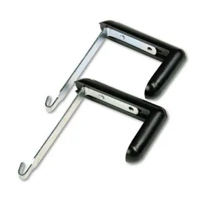 Quality Product By Quartet - Partition Hangers w/2 Hangers Adjus 1-1/2" to 3" Black