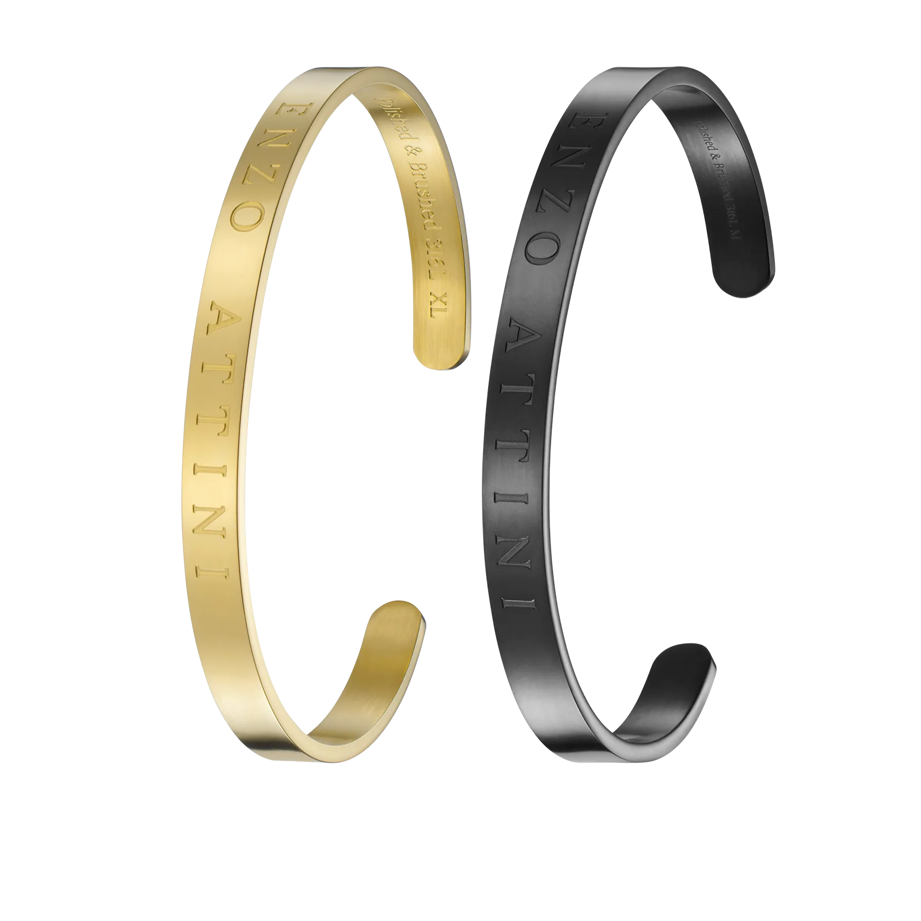 "Byzylykë Çifti – 2 Byzylyk minimalist / Gold   Black"