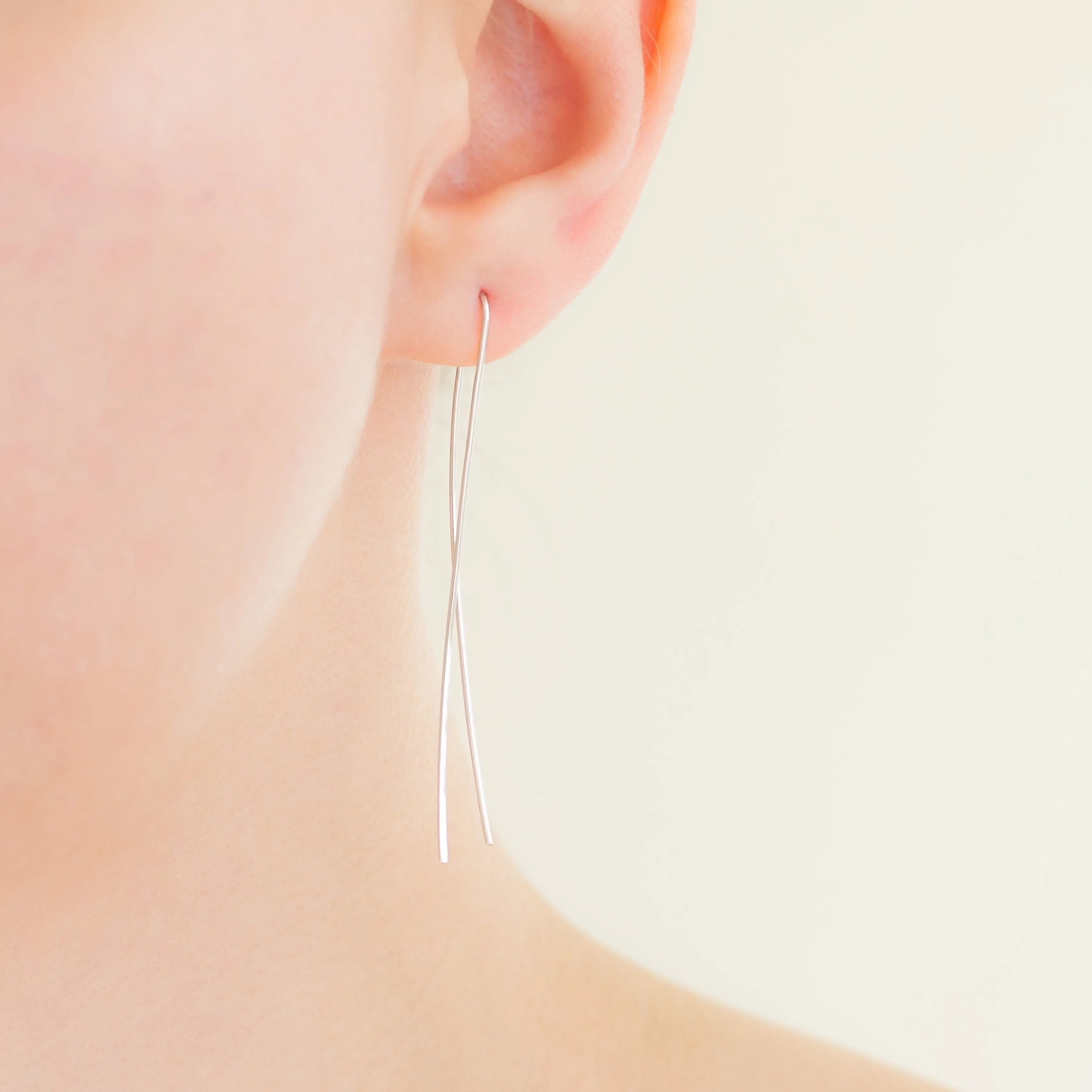"Minimalist" Forged Threader Earrings
