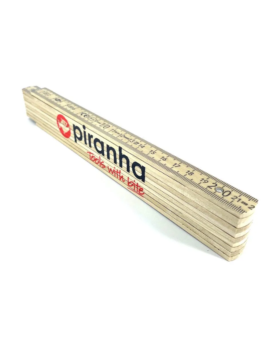 "Piranhatools" Wooden Folding Ruler 2m (Adga)