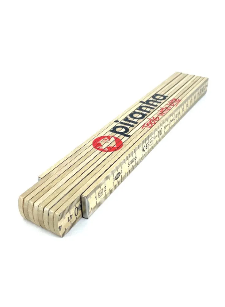 "Piranhatools" Wooden Folding Ruler 2m (Adga)