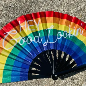 Rainbow Pride Folding Hand Fan