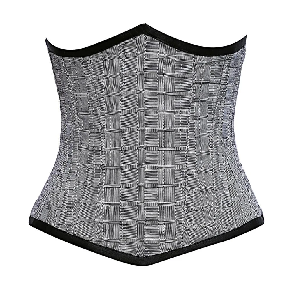 Ray Silver Dupion Underbust Corset