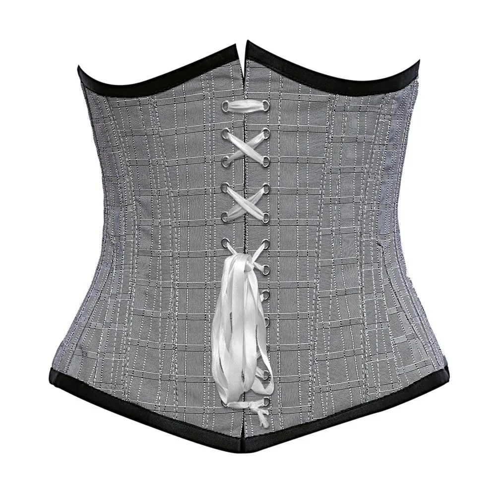 Ray Silver Dupion Underbust Corset