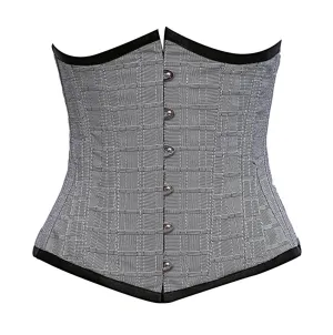 Ray Silver Dupion Underbust Corset