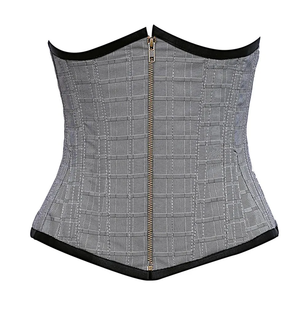 Ray Silver Dupion Underbust Corset