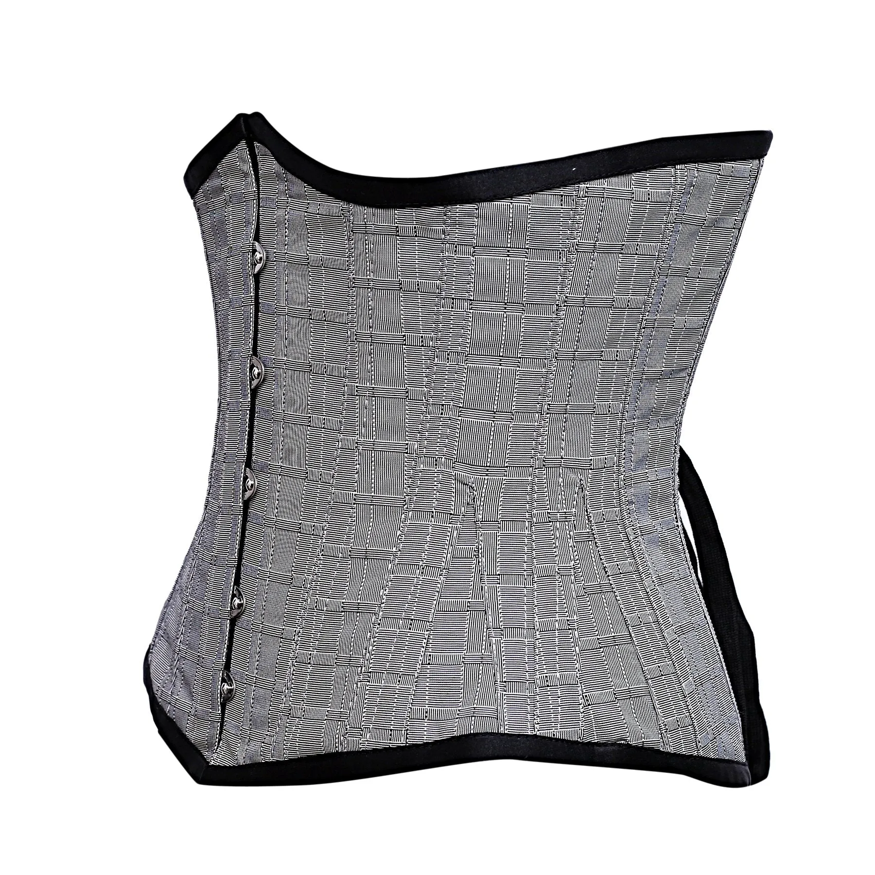 Ray Silver Dupion Underbust Corset