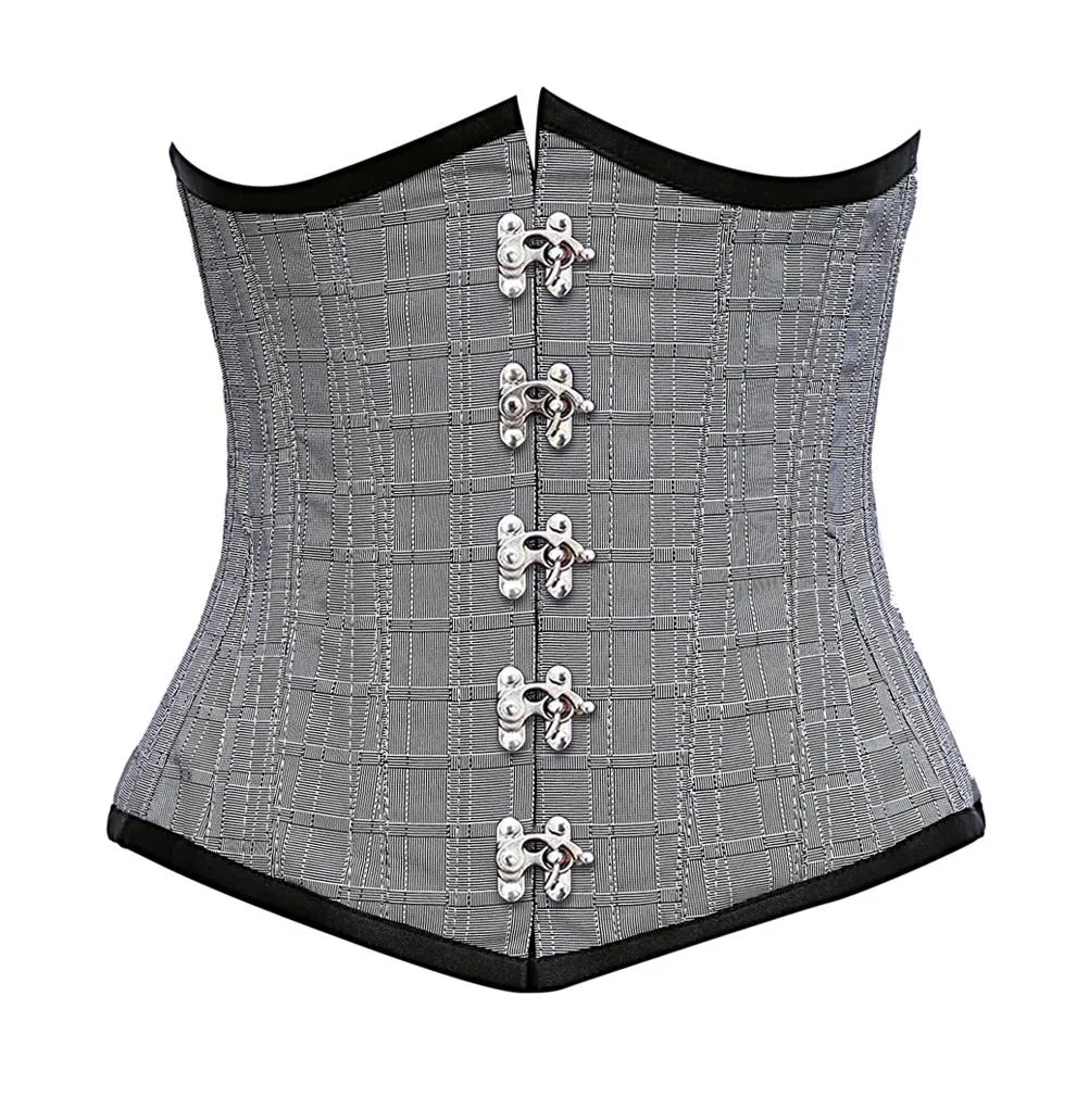 Ray Silver Dupion Underbust Corset