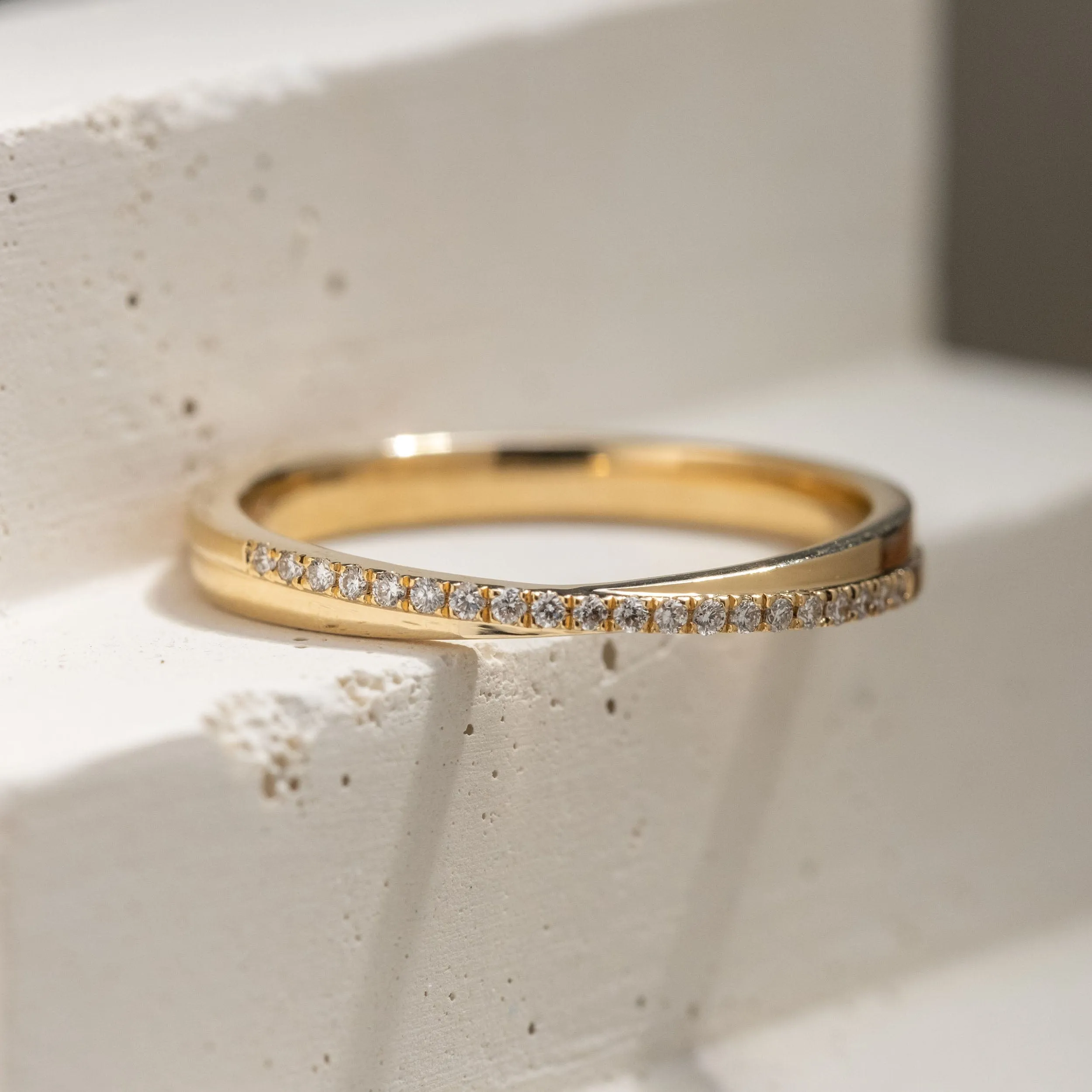 Ready to Ship - Diamond Crossover Band (Size 8.5)