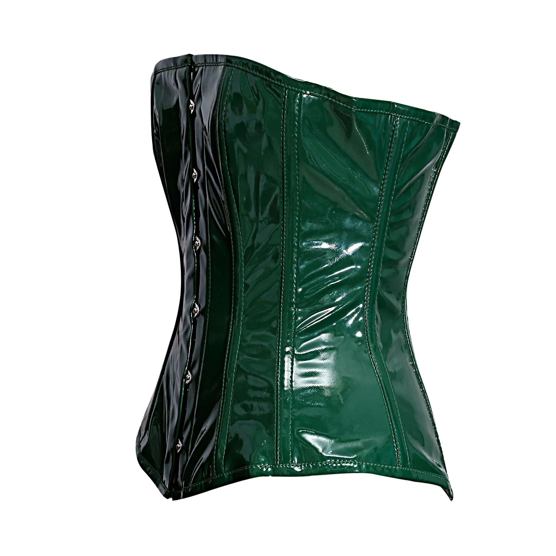 Romy Green PVC Steel Boned Overbust Corset