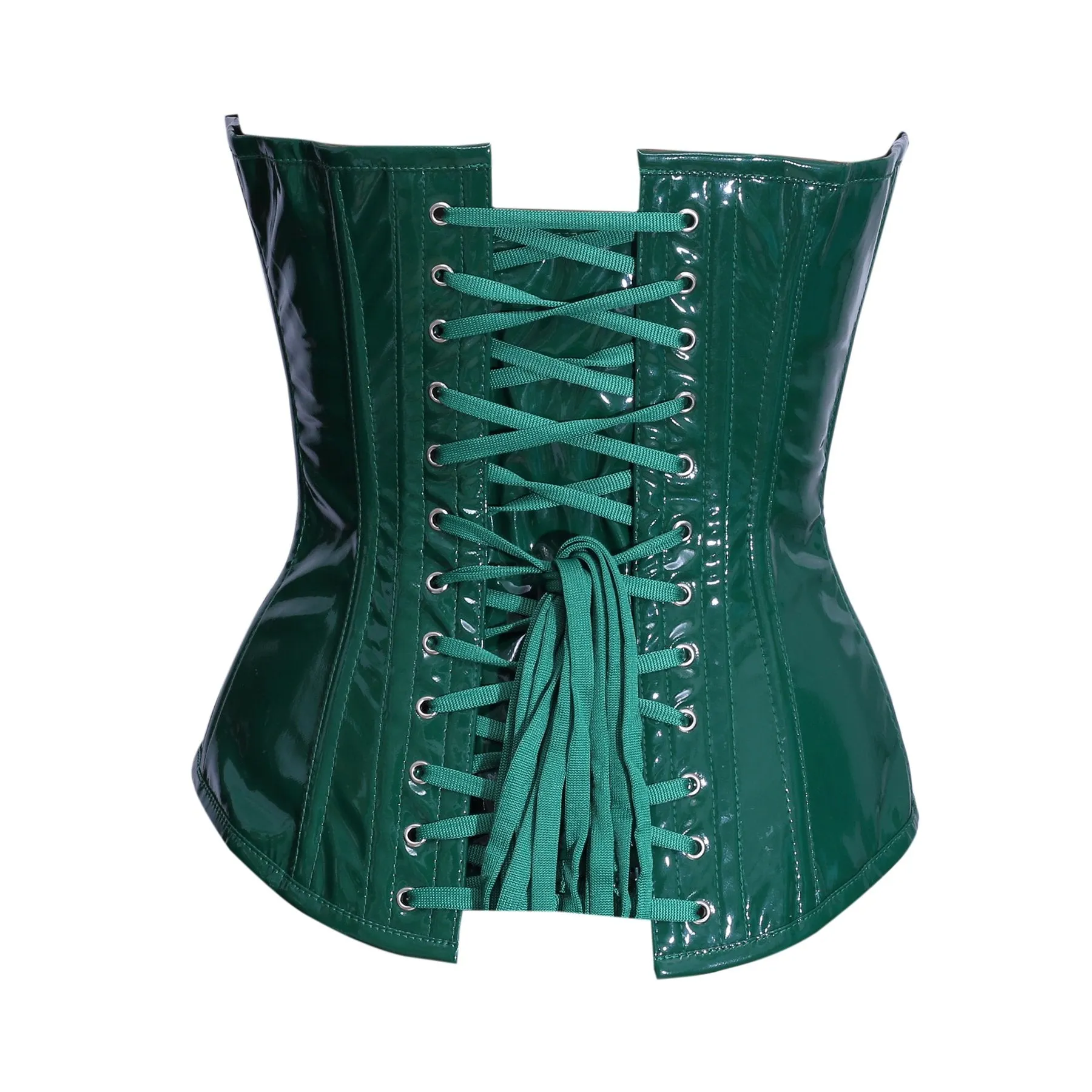 Romy Green PVC Steel Boned Overbust Corset