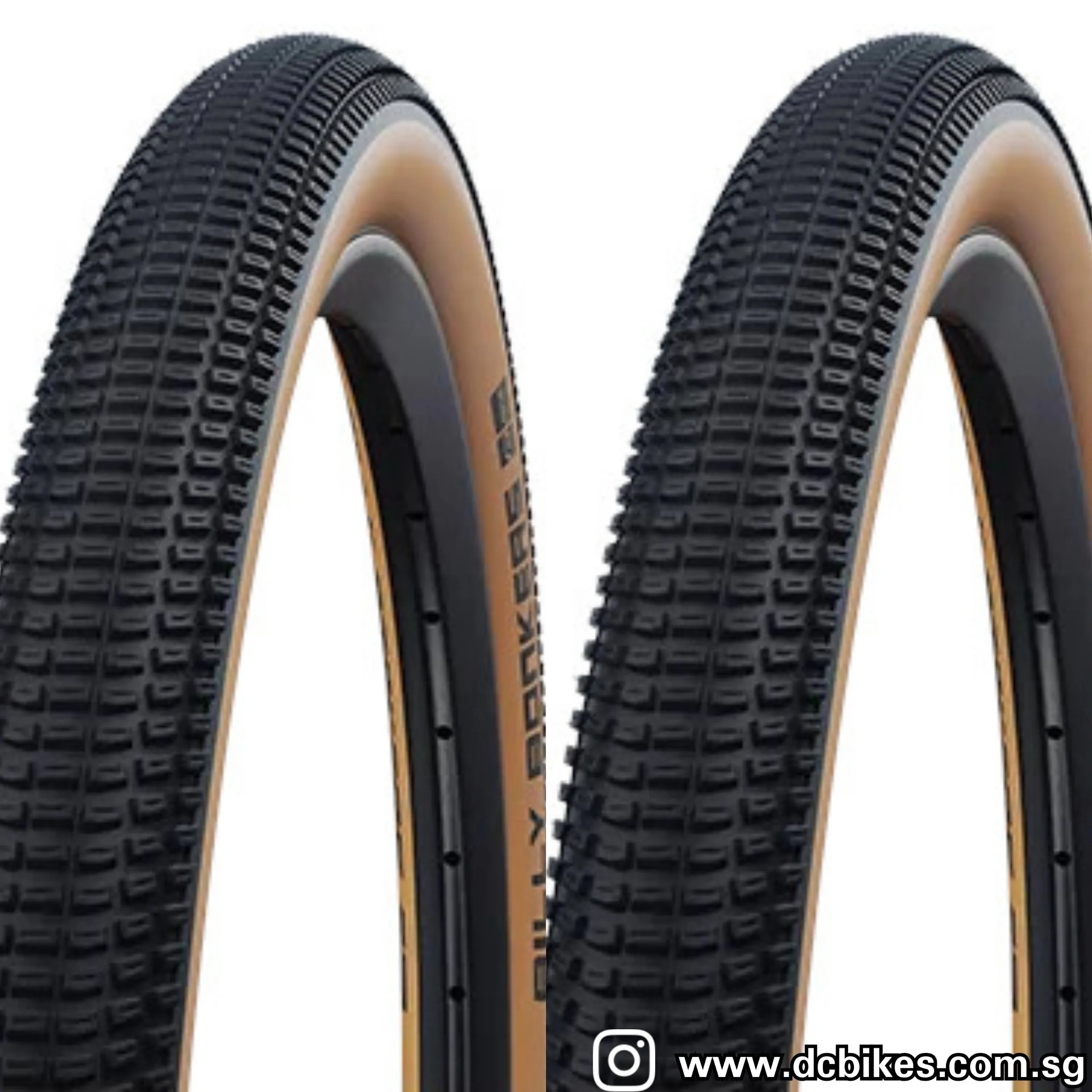 Schwalbe 26 X 2.1 Billy Bonkers Addix Black | Skinwall Tan Folding Tyres (2 Tires)