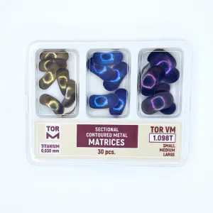 Set of Sectional Contoured Titanium Matrices 30pcs