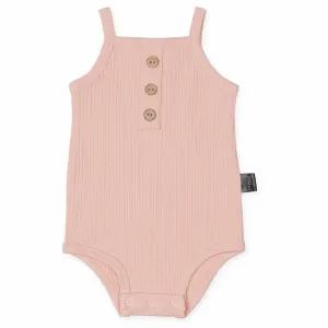 Shell Pink Rib Singlet Bodysuit