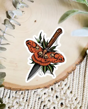 Skull Moth Sticker