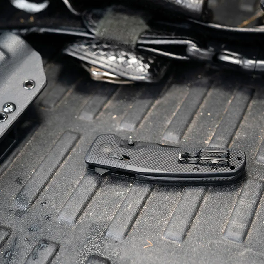 SOG TAC XR Blackout Serrated Knive