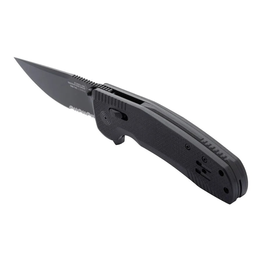 SOG TAC XR Blackout Serrated Knive