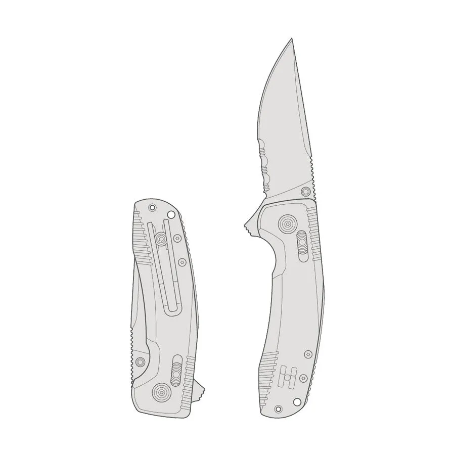 SOG TAC XR Blackout Serrated Knive