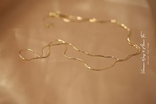 Solid 18K Gold Ultra Fine Thin Necklace Chain