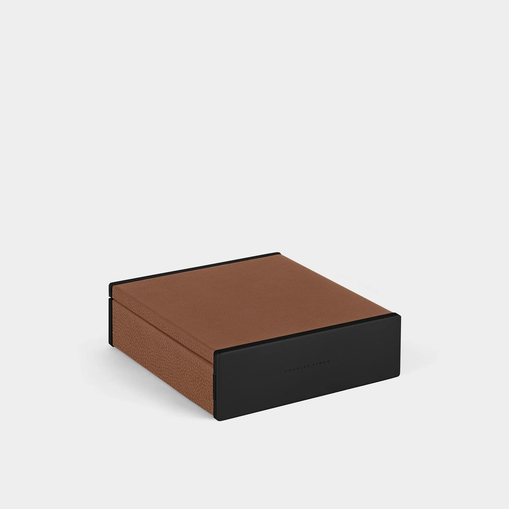 SPENCE 6 WATCH BOX - TAN / BLACK
