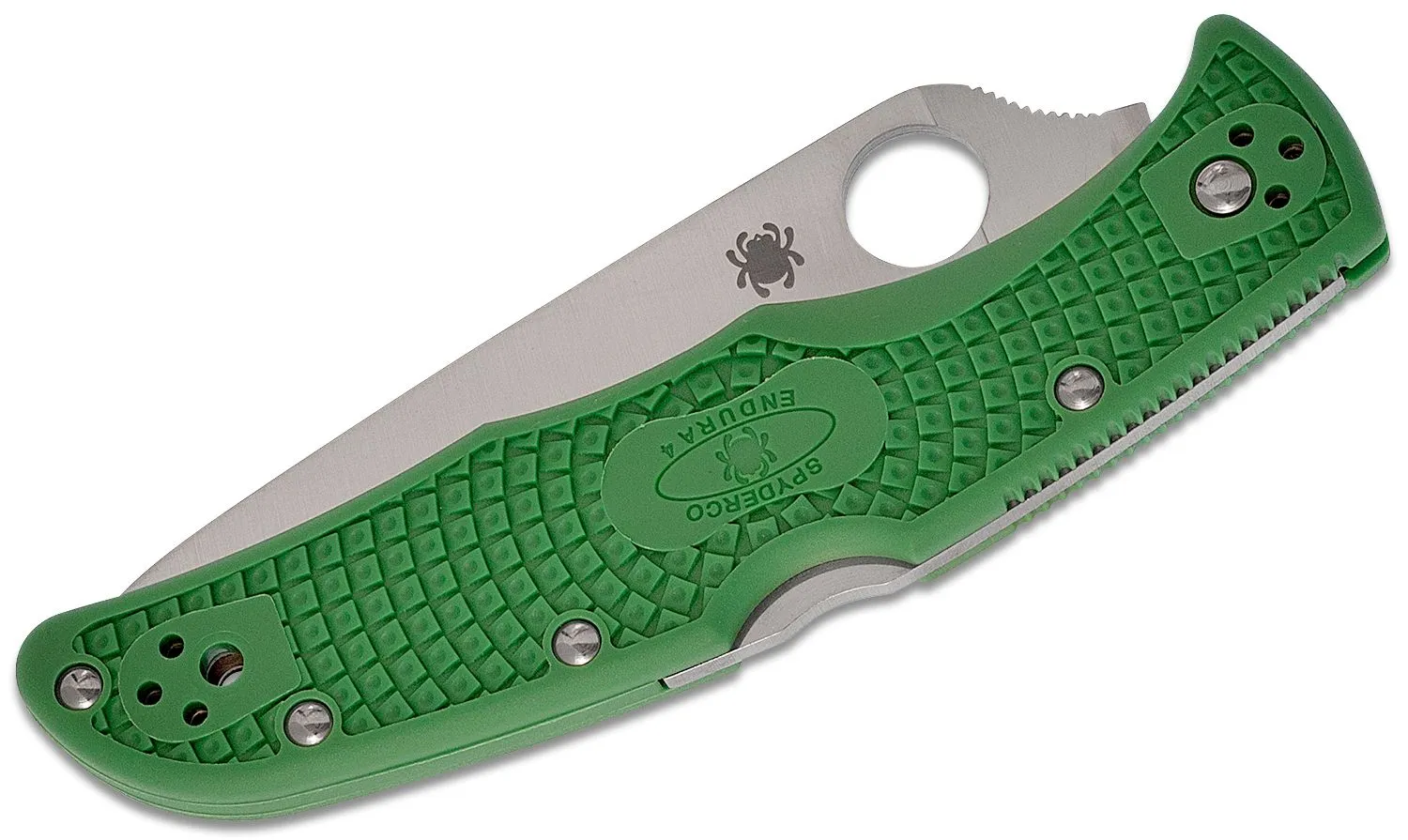 SPYDERCO ENDURA 4 PLAIN FLAT FRN GREEN