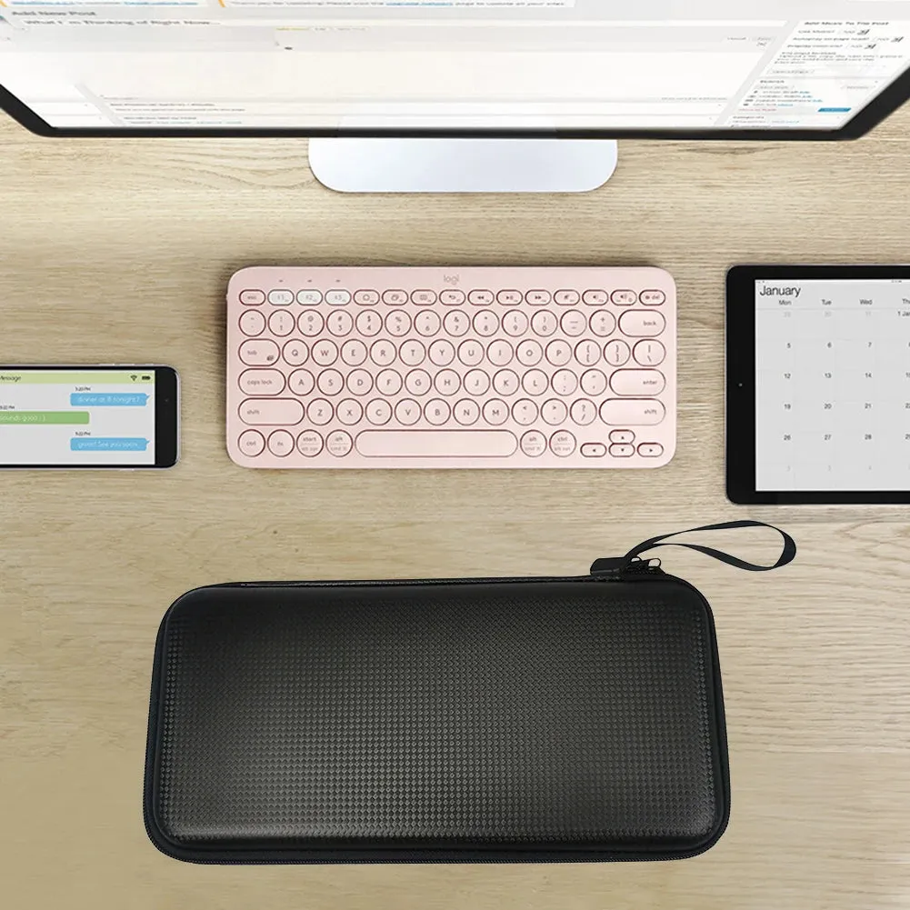 Storage Bags Waterproof Hard EVA Keyboards Storage Case with Hand Rope Dust-proof Keyboards Bag for K380/Apple Magic Keyboard