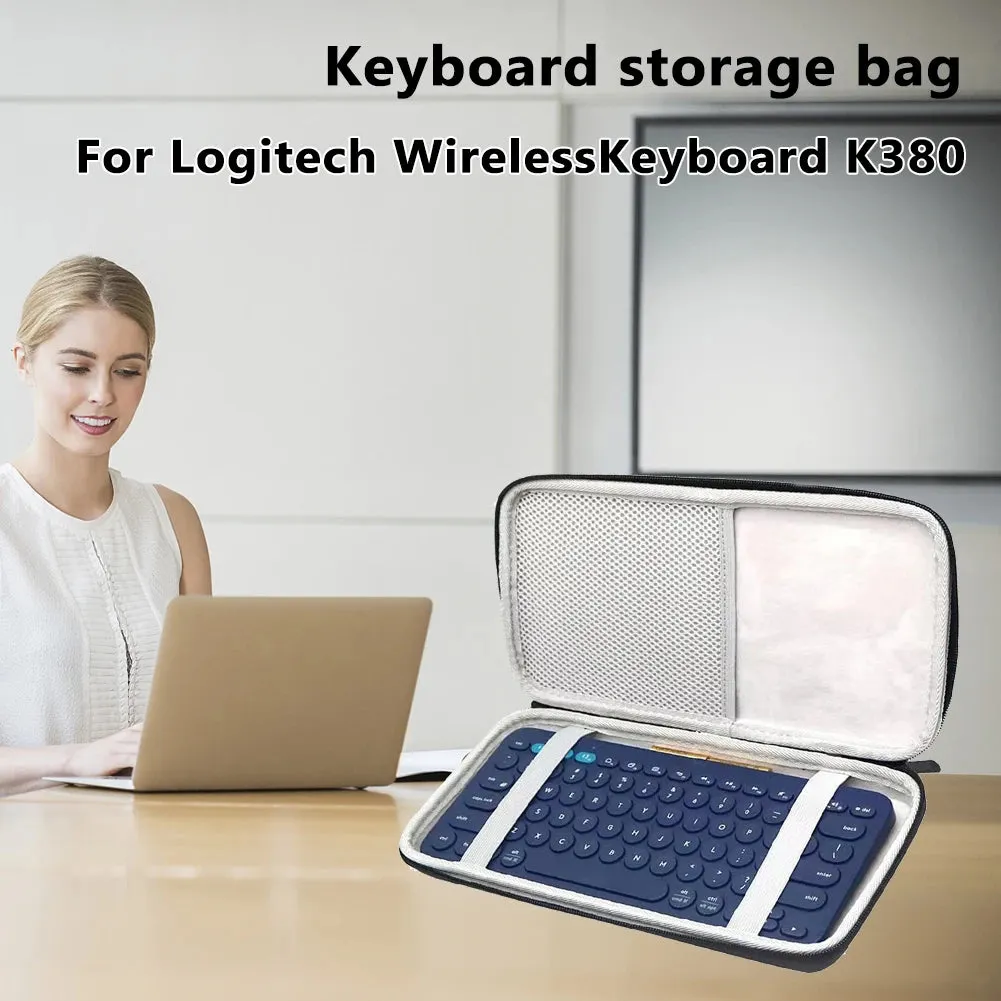 Storage Bags Waterproof Hard EVA Keyboards Storage Case with Hand Rope Dust-proof Keyboards Bag for K380/Apple Magic Keyboard