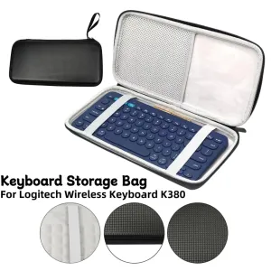 Storage Bags Waterproof Hard EVA Keyboards Storage Case with Hand Rope Dust-proof Keyboards Bag for K380/Apple Magic Keyboard