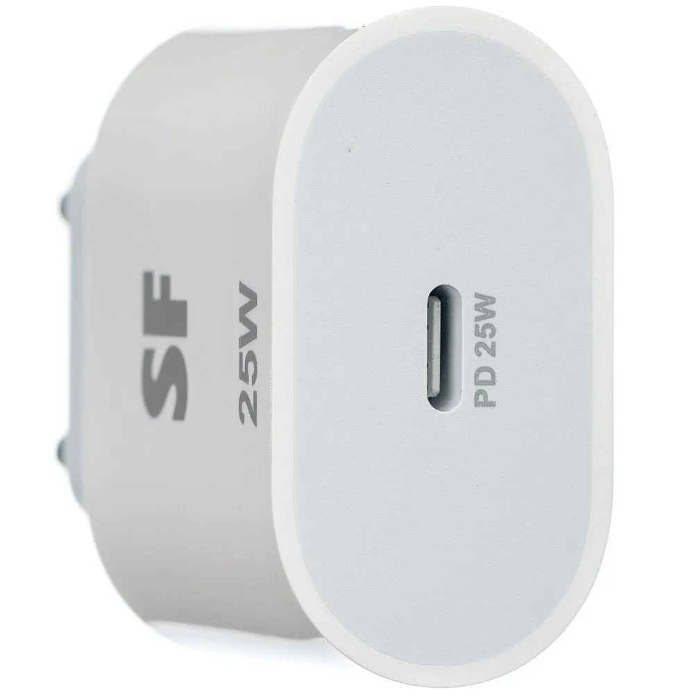 Supa Fly 25W PD Usb C Wall Charger - White