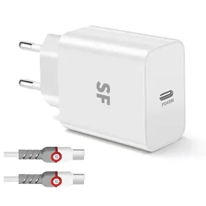 Supa Fly 45W Type C Wall Charger with Cable - White