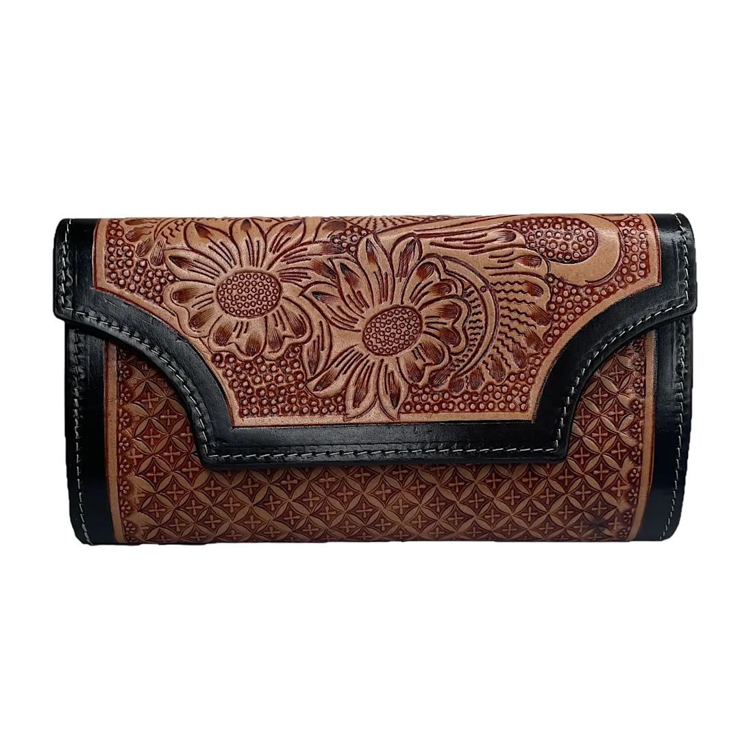 SVK - Sunflower Tooled Wallet SVK-T061