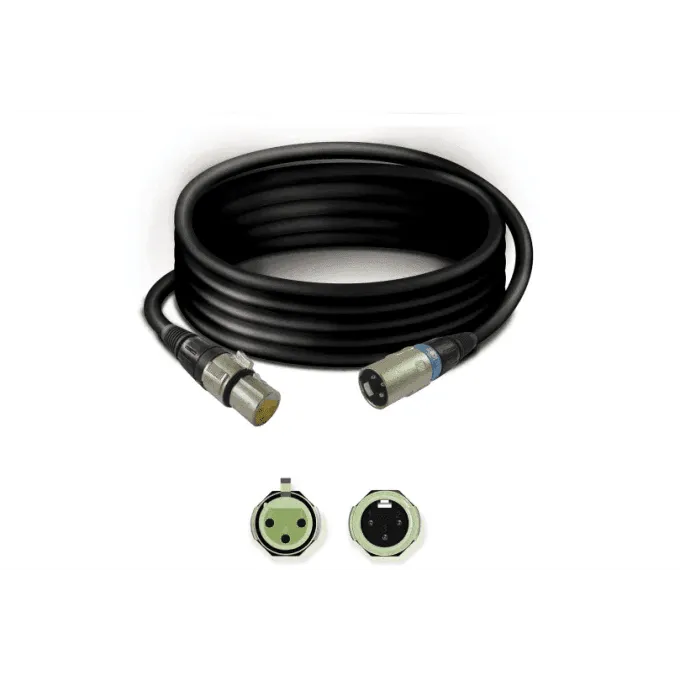 Tasker TK3312M XLR 3 Pin Male to  XLR 3 Pin Female cable - 12m