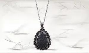Tear Drop Lava Stone Necklace with Essential Oil