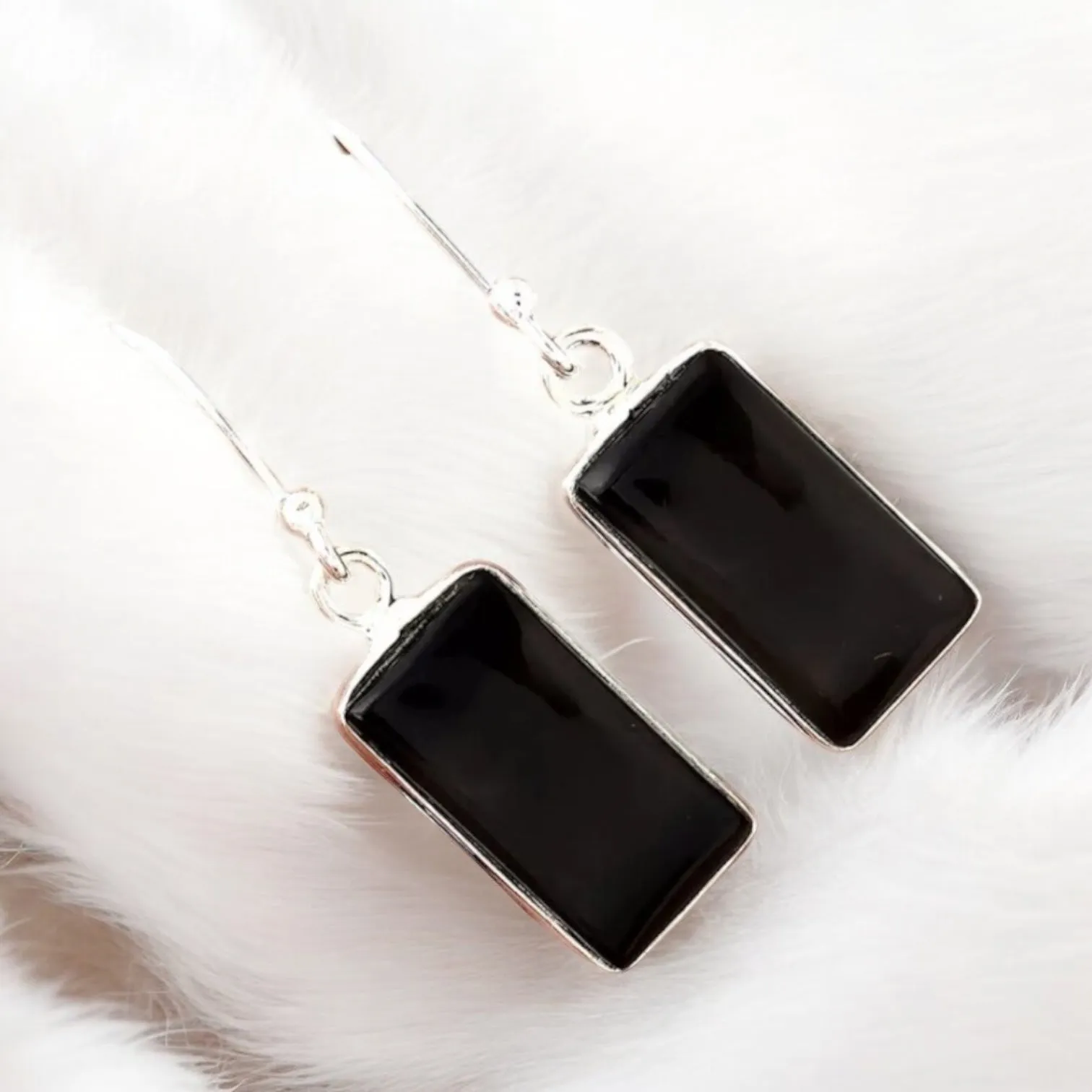 Tektite Solid 925 Sterling Silver Earrings
