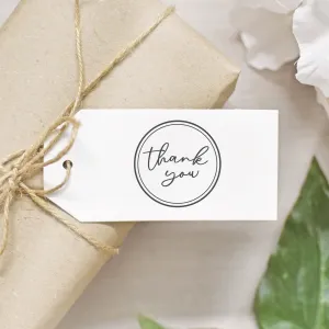 Thank You Circle Rubber Stamp