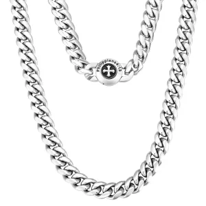 The Strength - 12mm Cuban Link Chain in White Gold Plated