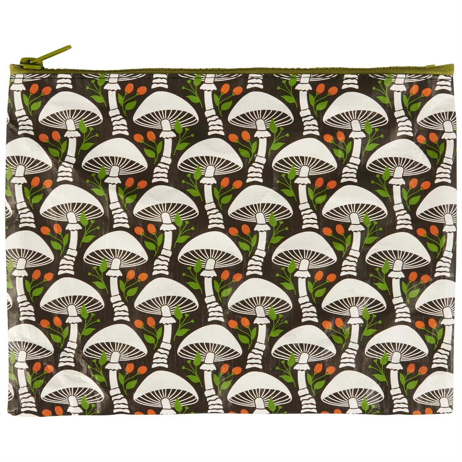 Today's Gonna Be Dope Zipper Pouch | Mushrooms Pattern Double-sided Pencil Case Organizer | 9.50" x 7"