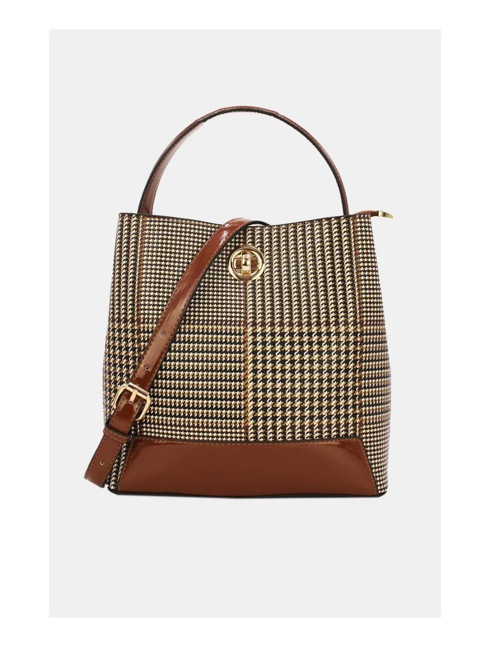 Tom & Eva Houndstooth Shoulder Strap Bag