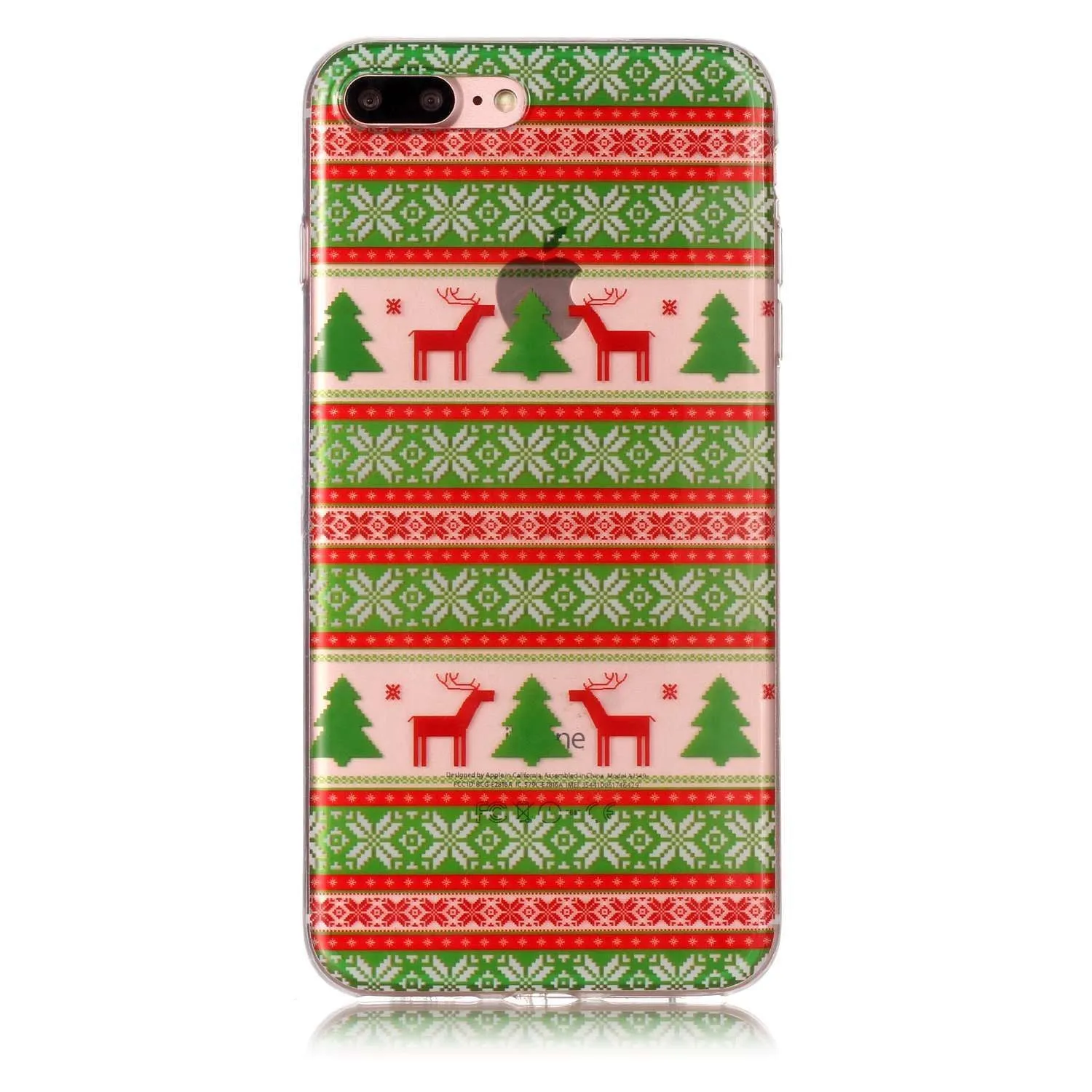 TPU Soft Shockproof Protective Phone Shell for iPhone7Plus Case Christmas Style Gifts